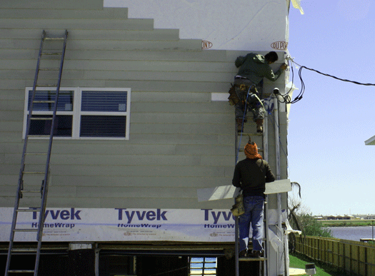 Construction crews are a common sight throughout Galveston.